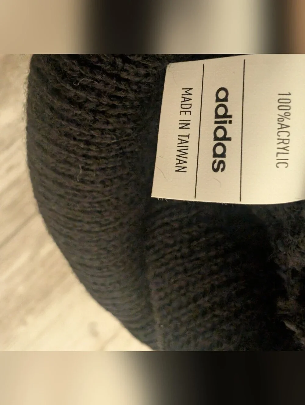 Adidas Black Trefoil Cuffed Beanie NWOT